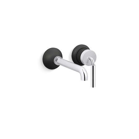 Kohler Tone Single-Handle Wall Mount Sink Fct Polished Chrome with Matte Black 26438-4-CBL